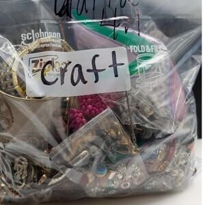 Jewelry Lot Udita Repurpose Bag Over 4 Pounds Beads & Possible Wearable Pieces